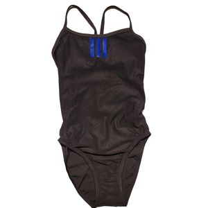 Adidas Solid C Back Infinitex One Piece Swimsuit